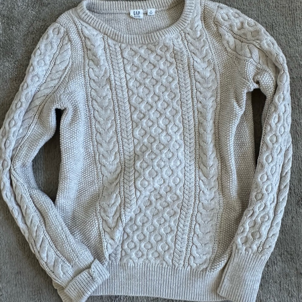 Cable Knit Cream Sweater